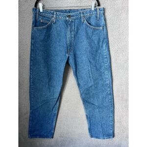 Levis‎ 505 Jeans Mens 38x30 Blue Medium Wash Denim Regular Straight Leg USA Made